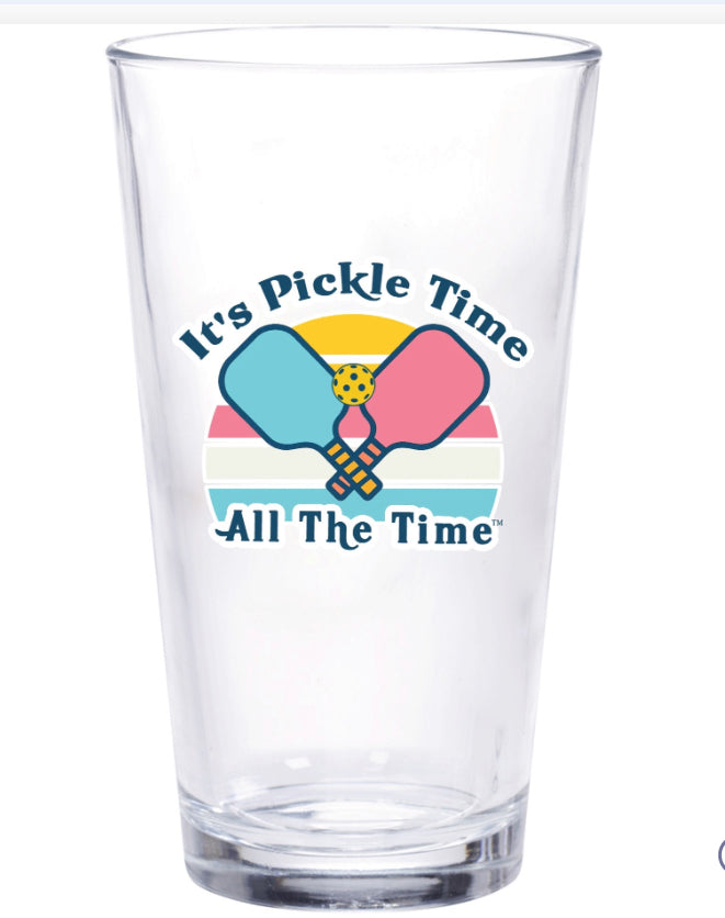 It's Pickle Time All The Time™ 16 oz. drinking glass