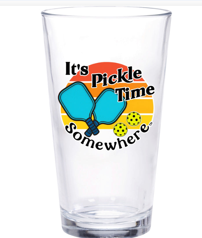 It's Pickle Time Somewhere™ 16 oz. glass