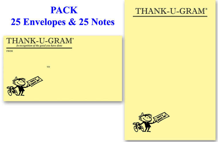 THANK-U-GRAM® PACK of 25 - Large Notes